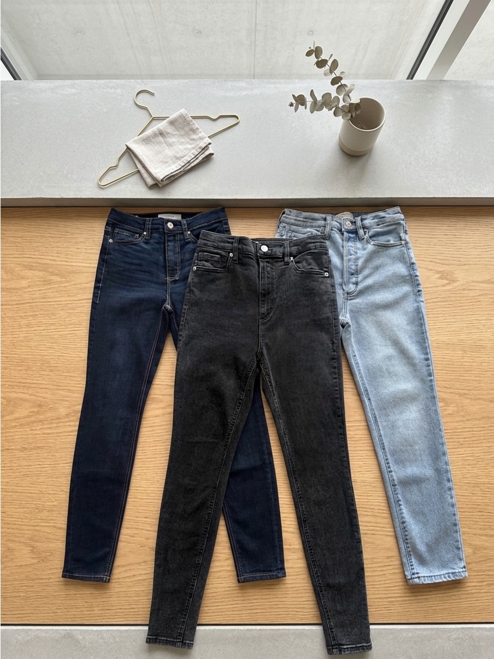 Dynamite Kate High Rise Skinny Jeans 29”Lot of 3 Size 27 Light/Dark/Blue Wash